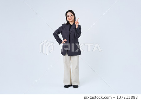 business woman pointing up business woman pointing up 137213888