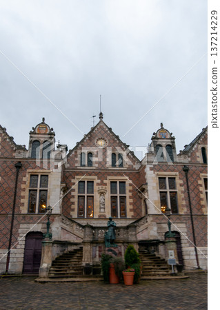 France, Orleans, Facade of the Hotel Groslot 137214229