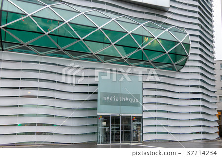 France, Orleans, Facade of the media library 137214234