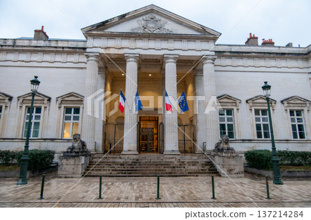 France, Orleans, Orleans Courthouse, located in the Loiret department in the Centre Val de Loire region 137214284