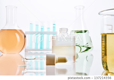 Scientific research creating organic cosmetic skincare products Scientific research creating organic cosmetic skincare products 137214356