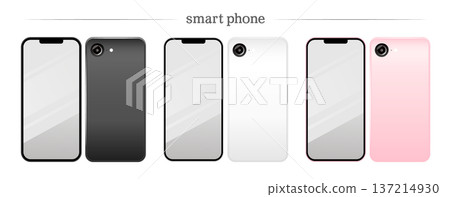 新款智慧型手機正面和背面 iPhone 17e 模型 137214930