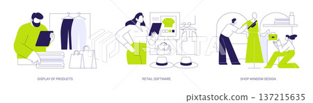 Apparel retailer isolated cartoon vector illustrations se Apparel retailer isolated cartoon vector illustrations se 137215635