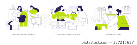 Clothing boutique isolated cartoon vector illustrations se Clothing boutique isolated cartoon vector illustrations se 137215637