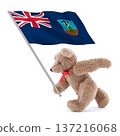 Montserrat flag being carried by a cute teddy bear 137216068