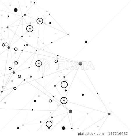 Set abstract vector illustrations depicting interconnected nodes and lines. Suitable for presentations and web design and educational materials 137216482