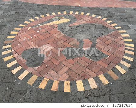 Galapagos Islands: Cobblestone streets in the city Galapagos Islands: Cobblestone streets in the city 137217634