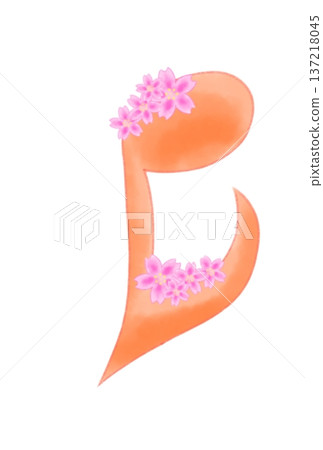 Musical note with sakura 137218045