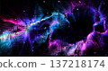 Colorful abstract texture created with Gradient flow and 3D structure imitate the movement of liquid or wind. Vibrant colors, volumetric waves and digital noise create a sense of depth and dynamics 137218174
