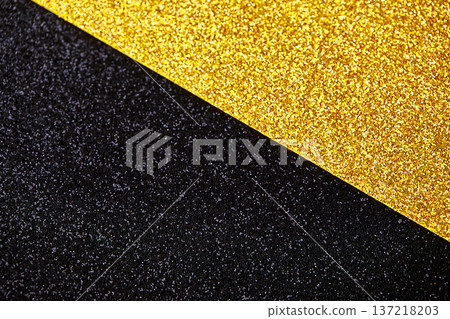 Abstract Glitter Wallpaper. Diagonal Gold Black Glitter Contrast Bold Geometric Split, Highcontrast Texture Sparkle, Modern Luxury Mood For Fashion, Jewelry Promotions, Sleek Background For Banners Abstract Glitter Wallpaper. Diagonal Gold Black Glitter Contrast Bold Geometric Split, Highcontrast Texture Sparkle, Modern Luxury Mood For Fashion, Jewelry Promotions, Sleek Background For Banners 137218203