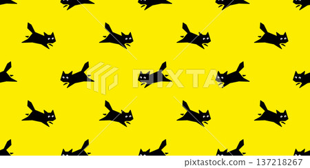 cat seamless pattern black kitten jumping running calico pet cartoon silhouette vector tile background gift wrapping paper repeat wallpaper doodle illustration isolated design yellow cat seamless pattern black kitten jumping running calico pet cartoon silhouette vector tile background gift wrapping paper repeat wallpaper doodle illustration isolated design yellow 137218267