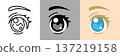 Beautiful girl anime eyes simple icon 137219158