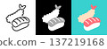 Sushi and tempura simple icons 137219168