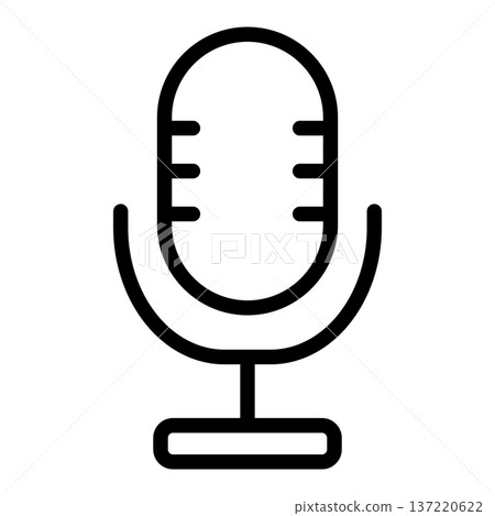 Microphone line icon 137220622