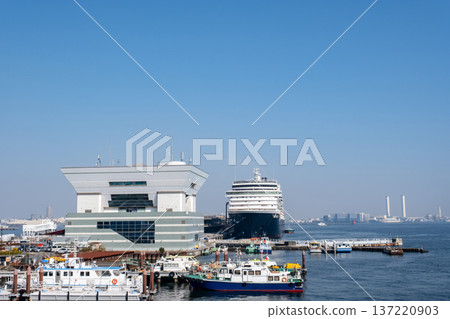 Harbor where luxury liners are anchored Harbor where luxury liners are anchored 137220903