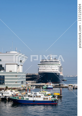 Harbor where luxury liners are anchored 137220904