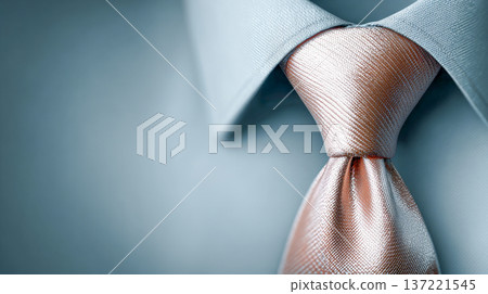 Necktie knot on a formal business shirt 137221545