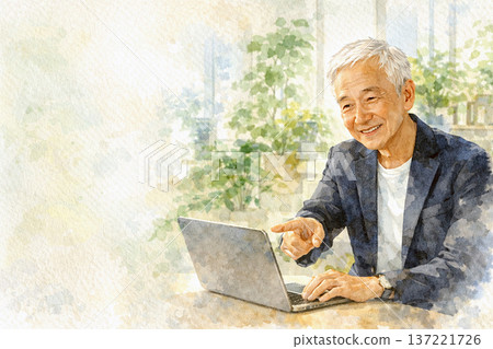 一位資深顧問在綠色辦公環境中指導一位初級同事（指導/橫向指導） 137221726