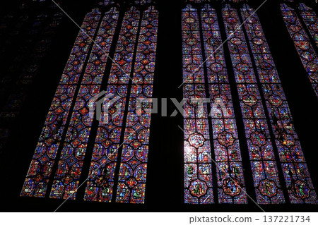 The magnificent second floor chapel of Sainte-Chapelle The magnificent second floor chapel of Sainte-Chapelle 137221734
