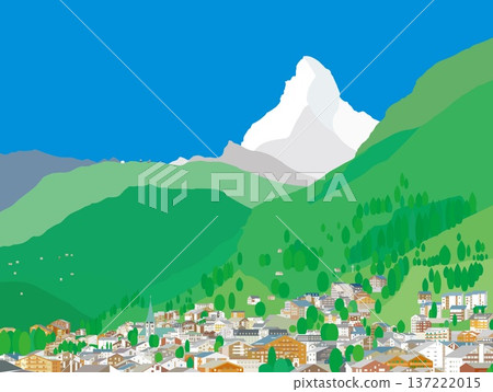 Zermatt Matterhorn Switzerland Spring scenery 137222015