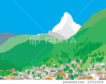 Zermatt Matterhorn Switzerland Spring scenery Zermatt Matterhorn Switzerland Spring scenery 137222016
