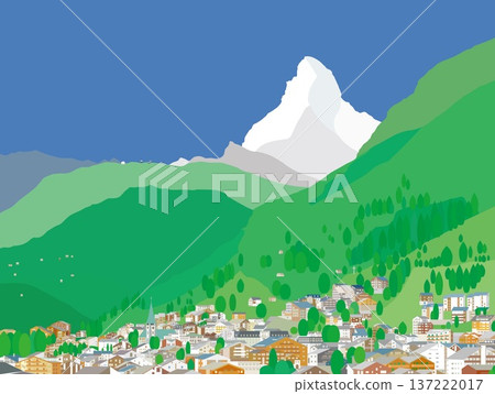 Zermatt Matterhorn Switzerland Spring scenery Zermatt Matterhorn Switzerland Spring scenery 137222017