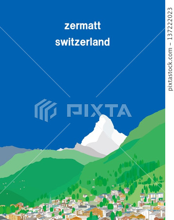 Zermatt Matterhorn Switzerland Spring scenery Zermatt Matterhorn Switzerland Spring scenery 137222023
