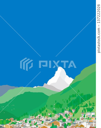 Zermatt Matterhorn Switzerland Spring scenery Zermatt Matterhorn Switzerland Spring scenery 137222026