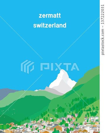 Zermatt Matterhorn Switzerland Spring scenery 137222031