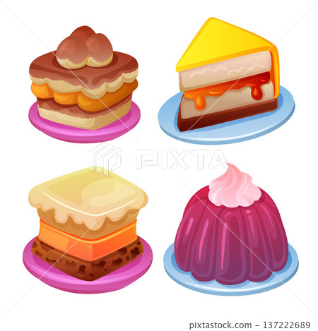 cake dessert sweet set collection 137222689