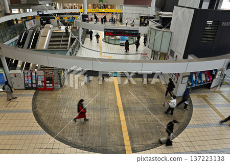 Townscape of Tama-Plaza Station on the Tokyu Den-en-toshi Line 137223138