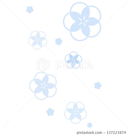 A simple illustration of many light blue flowers 137223874
