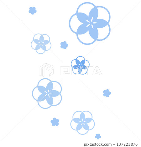 A simple illustration of many blue flowers 137223876