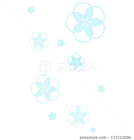 A simple illustration of many light blue flowers 137223896