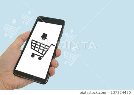 Online shopping with smartphone 137224450