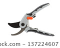Garden secateurs open on white background 137224607