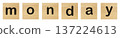 monday word with wood blocks 137224613