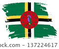 Dominica flag background paint splash brushstroke 137224617