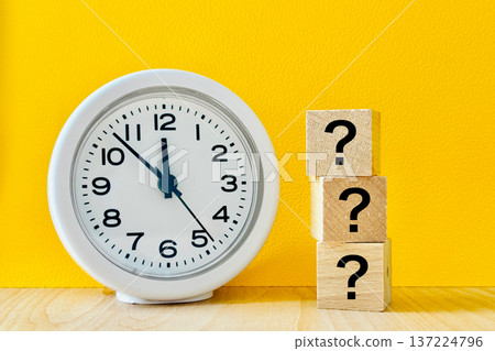 Clock and question mark Clock and question mark 137224796