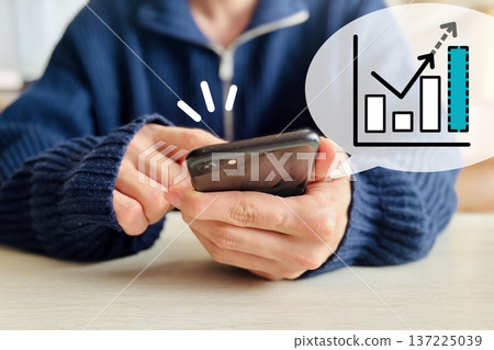 Smartphone and rising graph 137225039