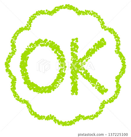 蠟筆材質，手繪印章式字母，OK 137225100