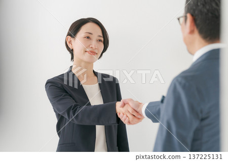 Two businessmen shaking hands 137225131