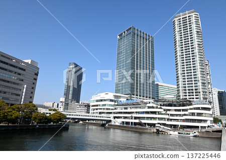 Scenery around the east exit of Yokohama Station Scenery around the east exit of Yokohama Station 137225446