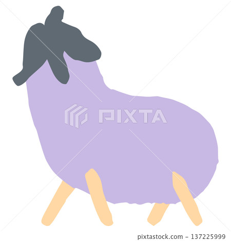 為八月學校通訊設計的簡約手繪素材系列 | 茄子牛(靈牛) 為八月學校通訊設計的簡約手繪素材系列 | 茄子牛(靈牛) 137225999