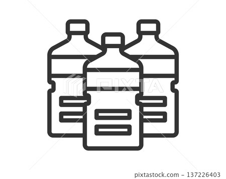 超市水瓶圖示插圖(線條描) 超市水瓶圖示插圖(線條描) 137226403