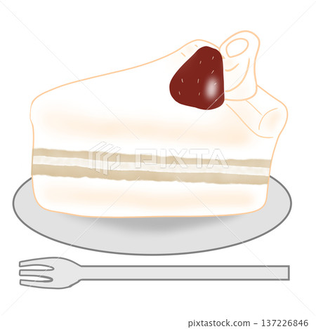 短的蛋糕例證 短的蛋糕例證 137226846