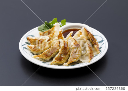 Pan-fried gyoza Pan-fried gyoza 137226868