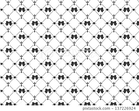 Sickly cute checkered background material Sickly cute checkered background material 137226924