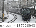 Sotetsu 21000 series train running through falling snow 137226943