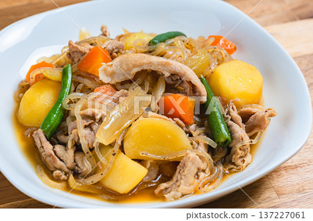 Nikujaga, a classic home-cooked dish 137227061